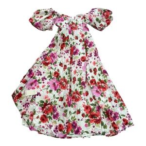 Abercrombie & Fitch Floral Maxi Dress - Red, Pink, Green